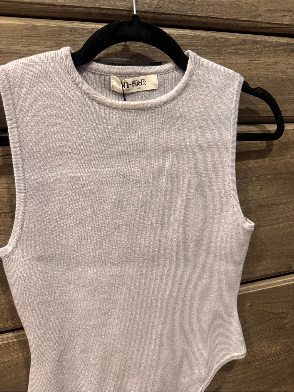 NWT Gray Crewneck Bodysuit - Picture 2 of 4